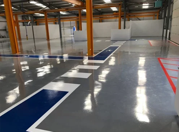 Heavy-duty industrial flooring for warehouses and logistics
